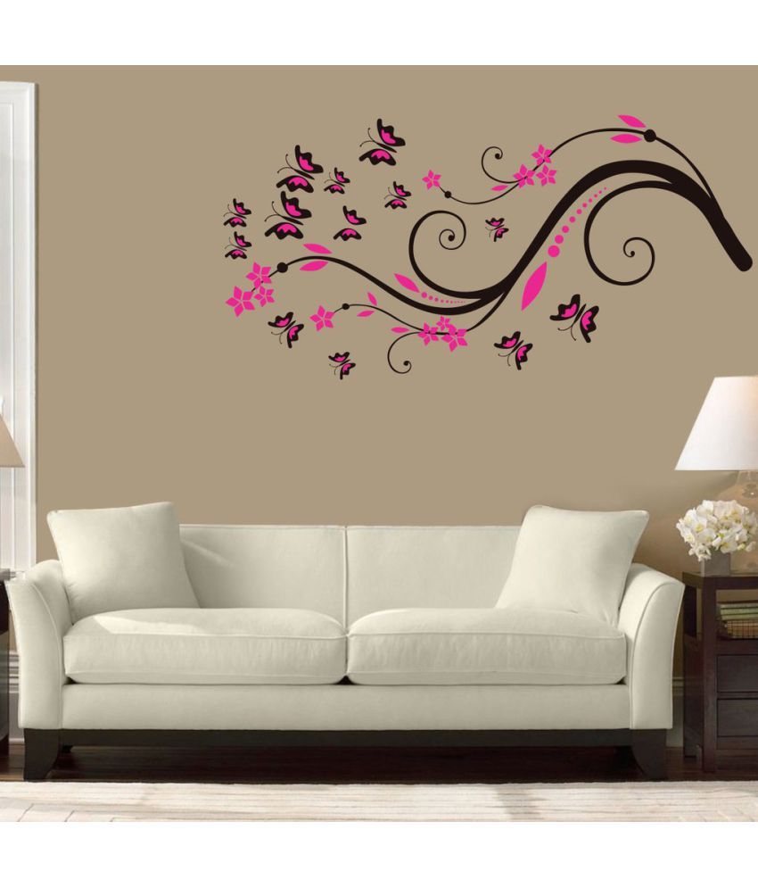     			Decor Villa pink butterfly Vinyl Wall Stickers