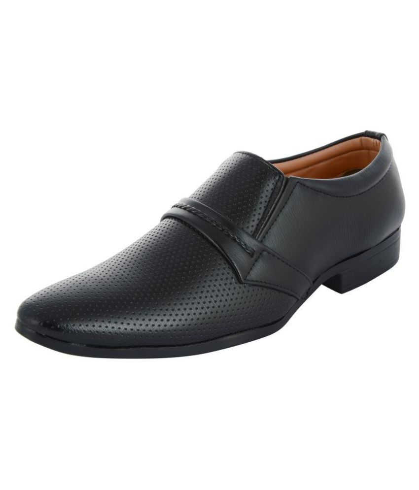     			Fashion Victim Black Slip On Artificial Leather Formal Shoes