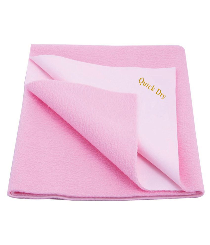     			Quick Dry Baby Changing Waterproof Bed Protector PINK Double Bed Cover Rubber Sheet