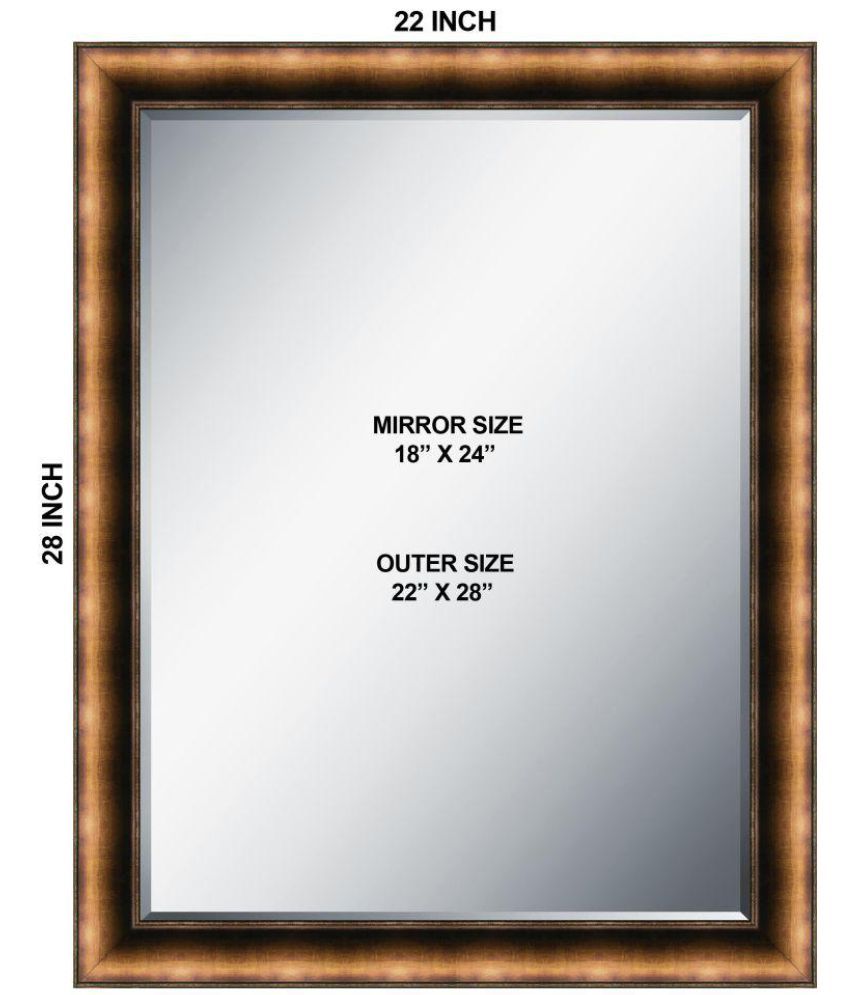 Elegant Arts Frames Metallic Dark Brown Wall Decorative Wooden Mirror 18 Inch X 24