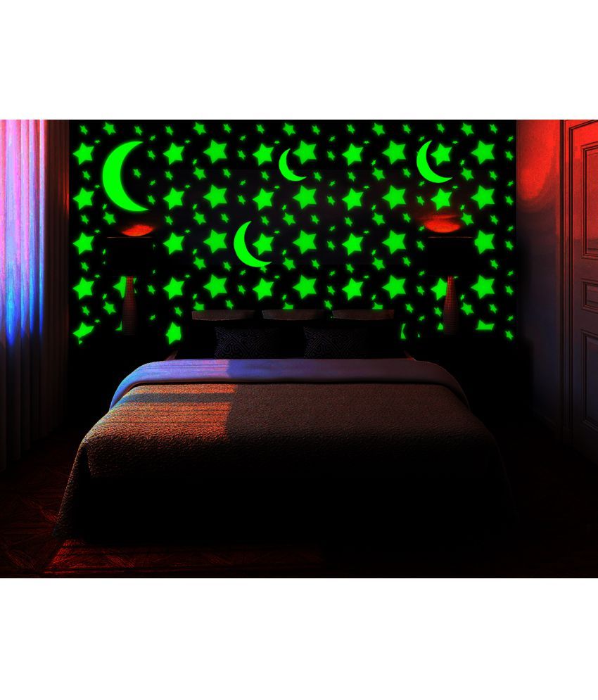 Divi Glowing Radium 4 Moon 160 Small Star 120 Med Star Pvc Wall Stickers Buy Divi Glowing Radium 4 Moon 160 Small Star 120 Med Star Pvc Wall Stickers Online At Best Prices In India On Snapdeal