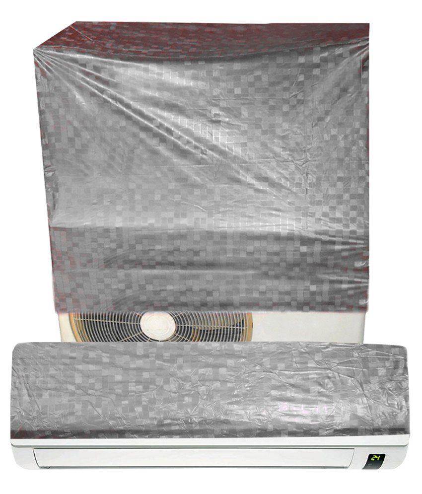    			E-Retailer Silver P.V.C Split Air Conditioner Cover for 1.5 Ton (Universal)