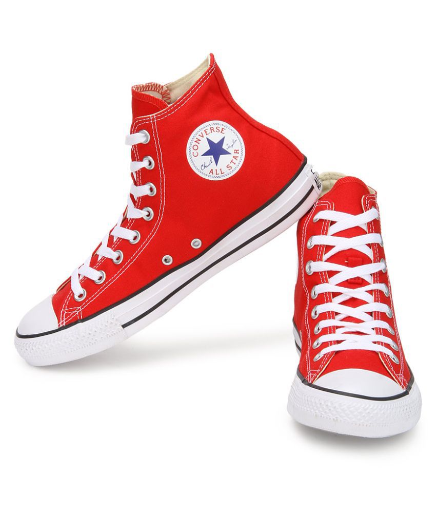 converse red canvas shoes