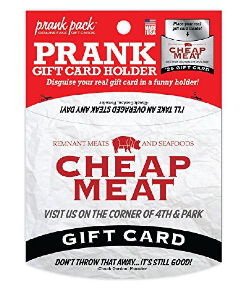 Prank Pack "Cheap Meats" - Gift Card Holder - Buy Prank ...