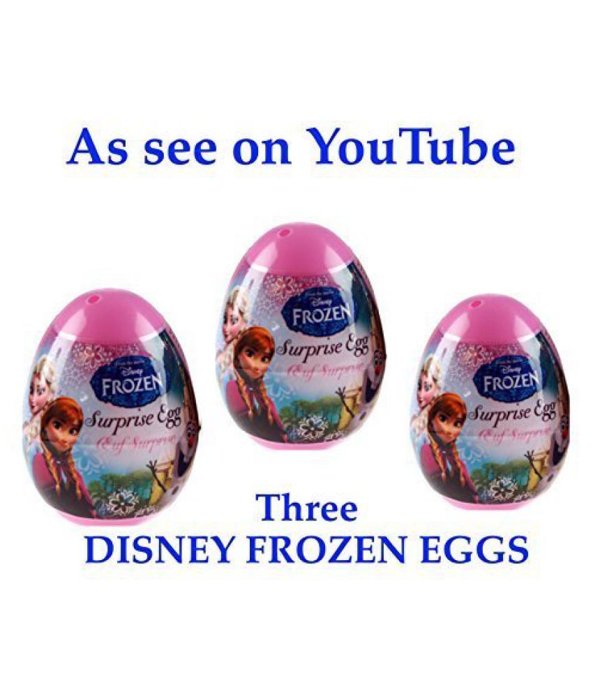 3 Disney Frozen Surprise Eggs with Toy and Candy Inside. Exciting and