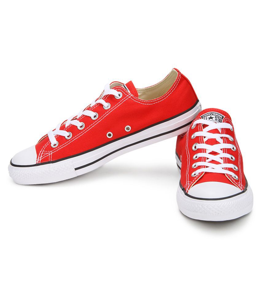 converse red casual shoes