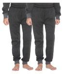 Vimal Jonney Premium Blended Black Thermal Bottomwear - Pack of 2