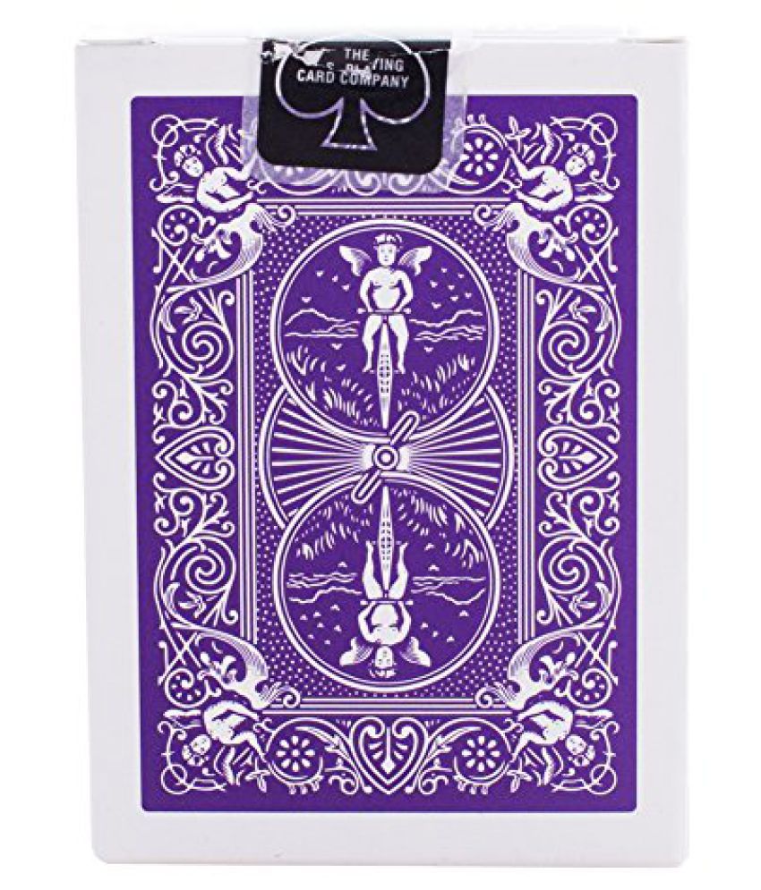 Uncut Sheet of Bicycle PURPLE Rider Back Playing Cards 