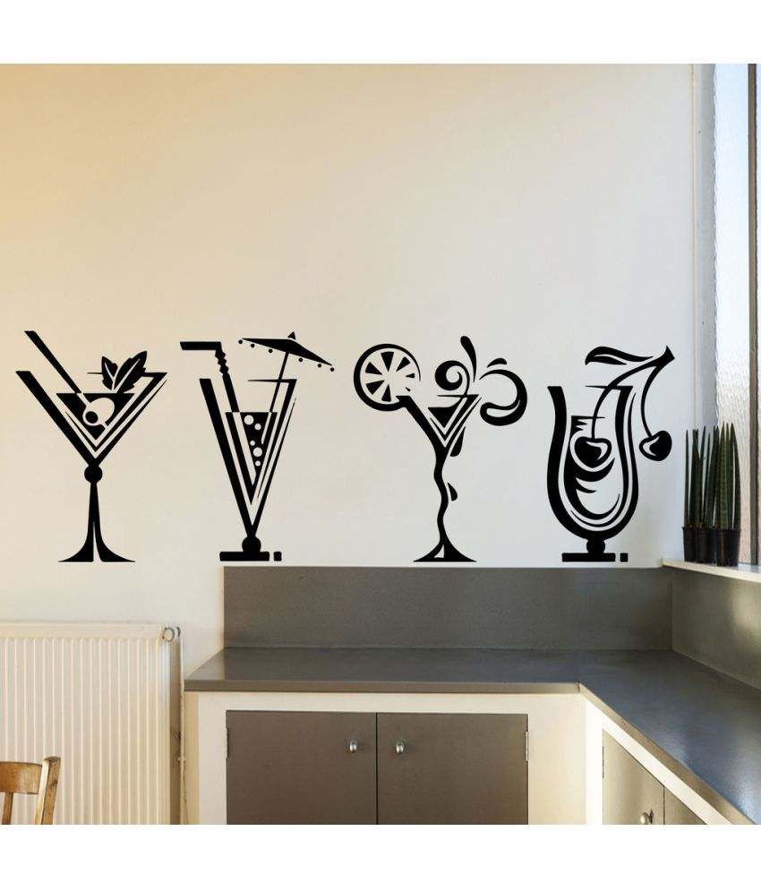     			Decor Villa Four gless Vinyl Wall Stickers