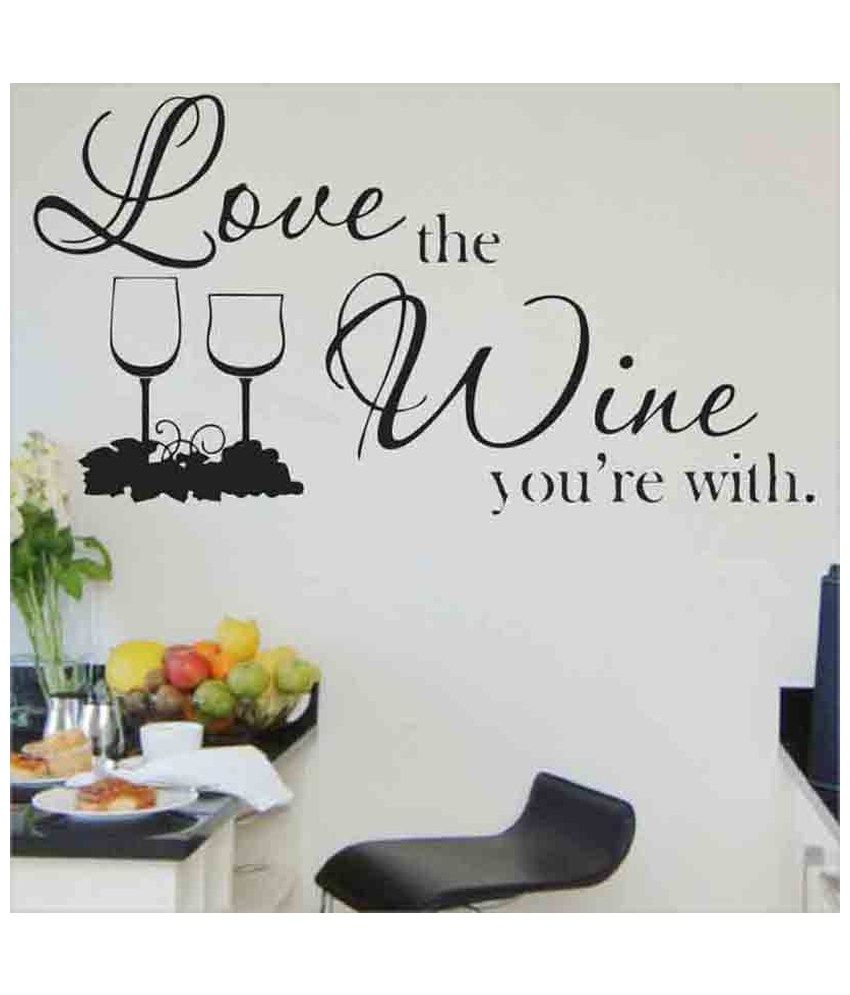     			Decor Villa Love Is Wine Vinyl Wall Stickers