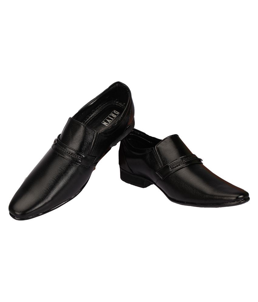 Oman Black Slip On Artificial Leather Formal Shoes Price in India Buy