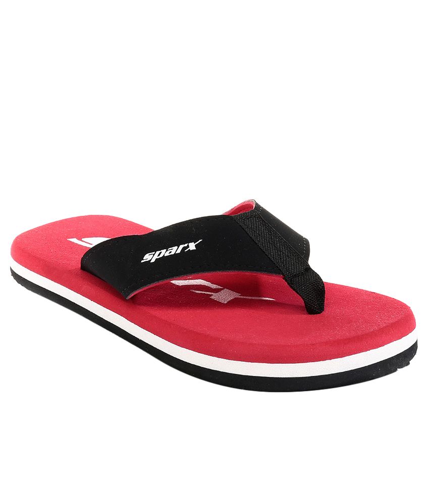 sparx slippers red colour