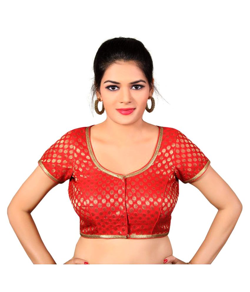 designer blouse in red colour