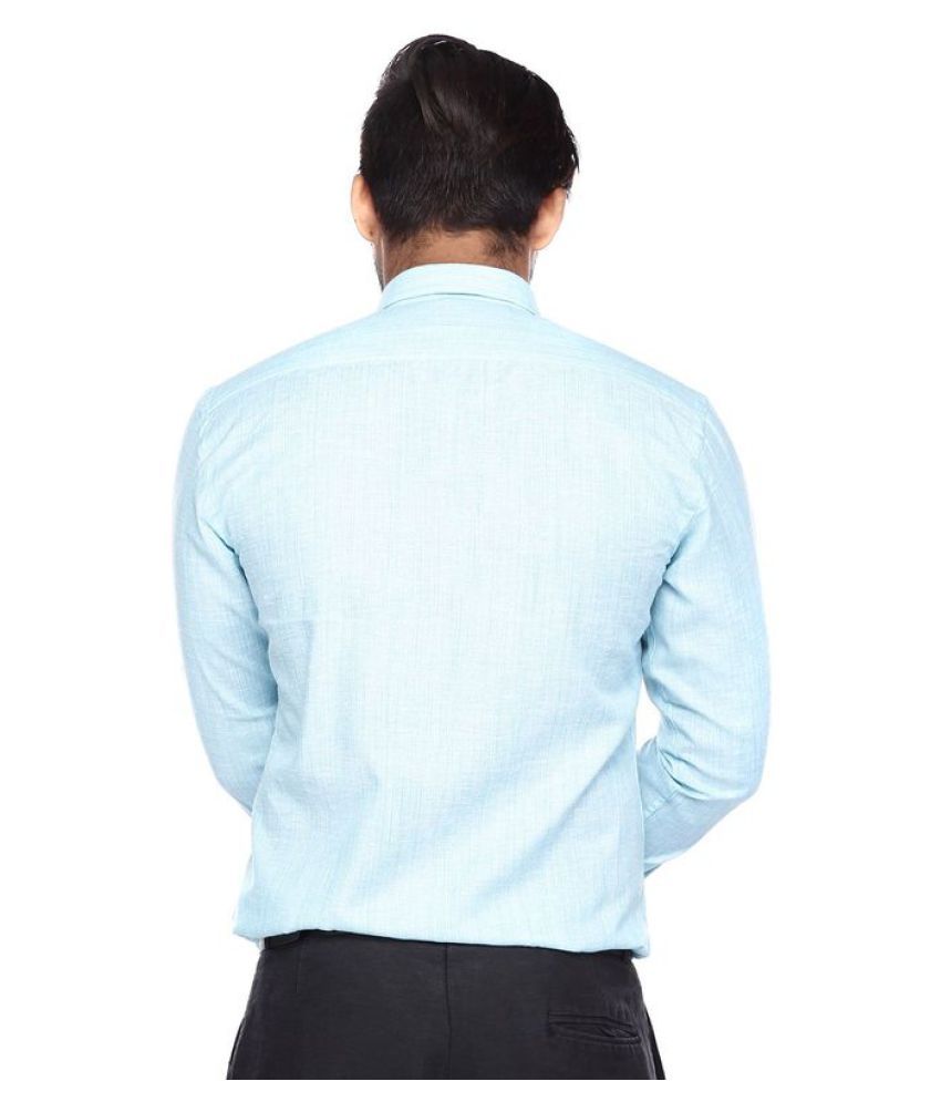 Vishal Mega Mart Blue Formal Regular Fit Shirt Buy Vishal Mega Mart