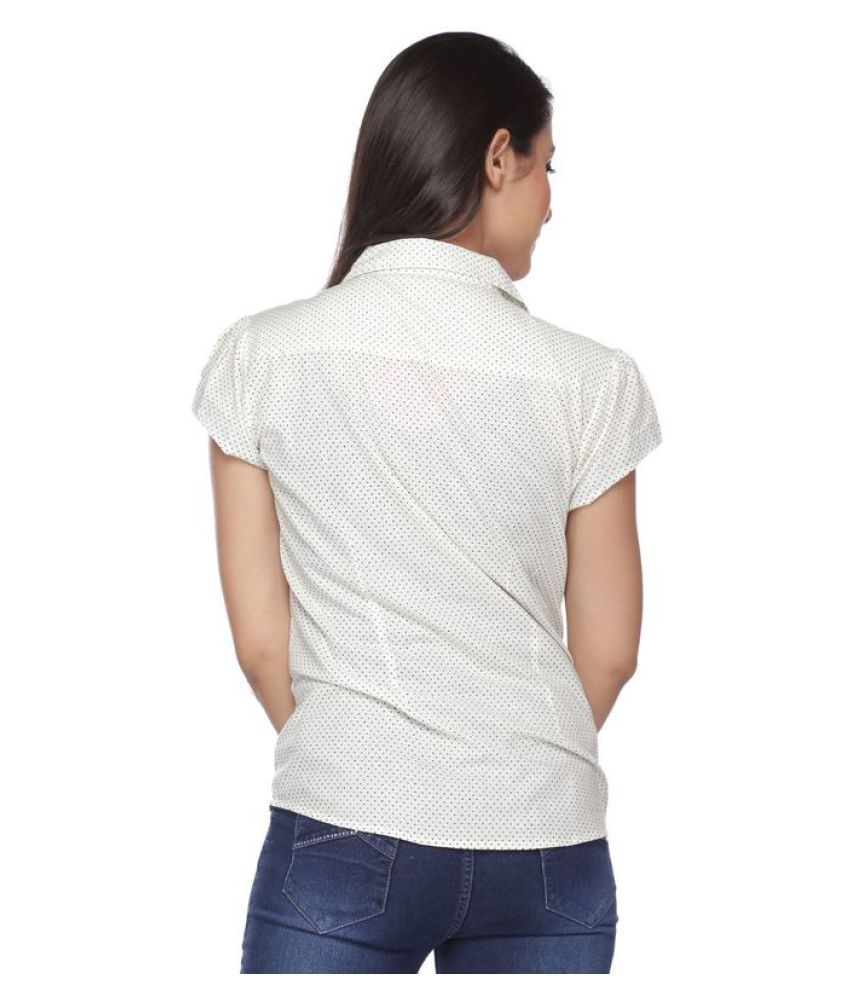 Buy Vishal Mega Mart Off White Cotton Blend Shirt Online at Best Prices