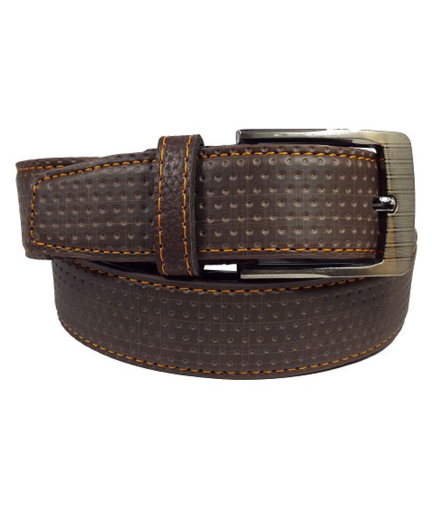Shaks Traders Brown Faux Leather Formal Belt for Men: Buy Online at Low ...