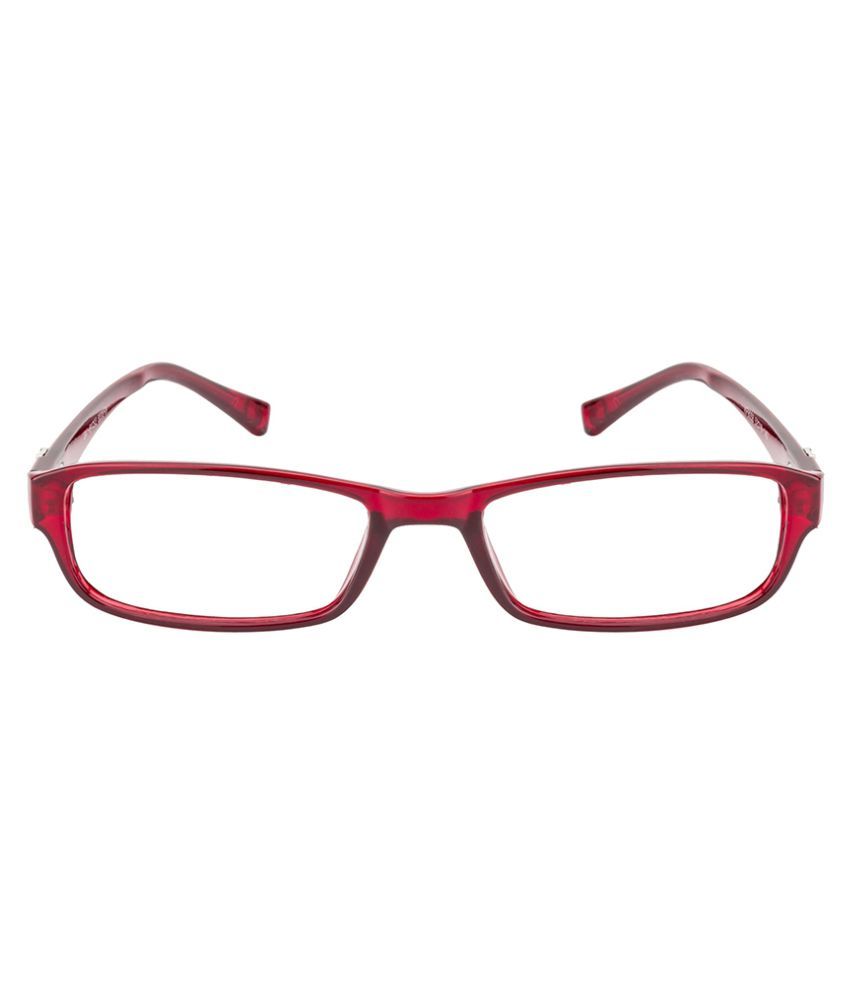 Glitters Red Rectangle Spectacle Frame KF8058C5 - Buy Glitters Red ...