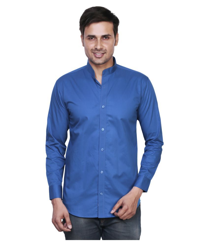 EL Figo Blue Casuals Regular Fit Shirt Single - Buy EL Figo Blue ...