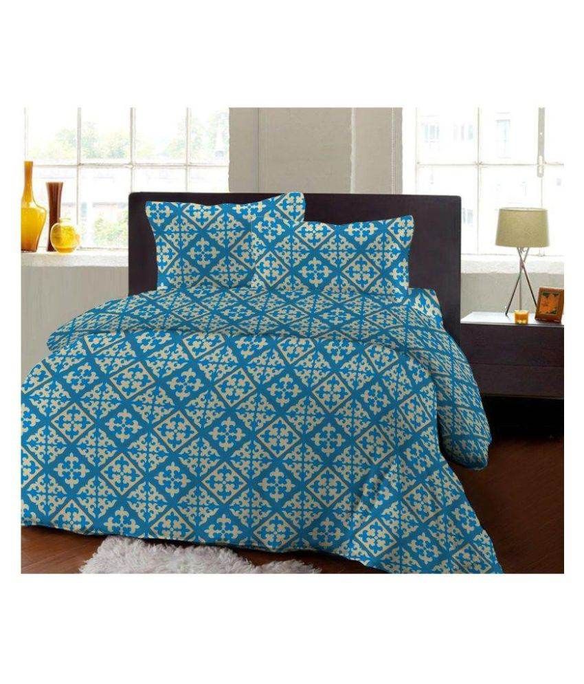 Bombay Dyeing Mistyrose Double Poly Cotton Printed Bed Sheet Buy