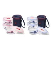 Wellberg 3 Pcs Lunch Box Set with Insulated Bag