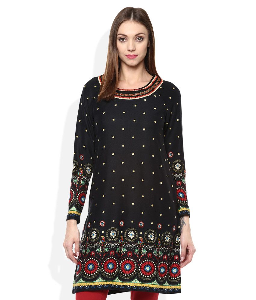 Fusion Beats Black Printed Kurti - Buy Fusion Beats Black Printed Kurti ...