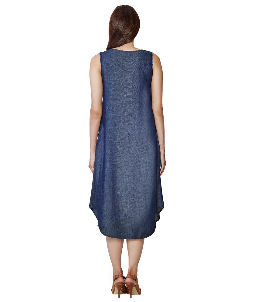 AND Blue Sleeveless Dresses - Buy AND Blue Sleeveless Dresses Online at