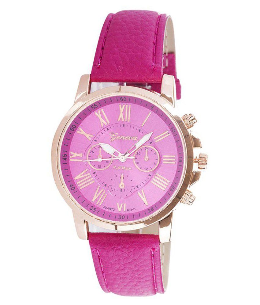 Geneva Pink Analog Chronograph Watch available at SnapDeal for Rs.299