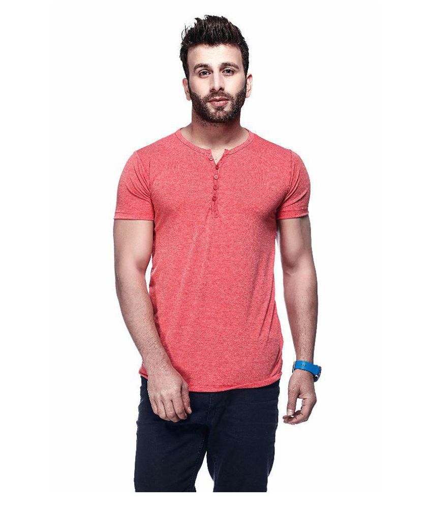 Tinted Red Henley T-Shirt - Buy Tinted Red Henley T-Shirt Online at Low ...