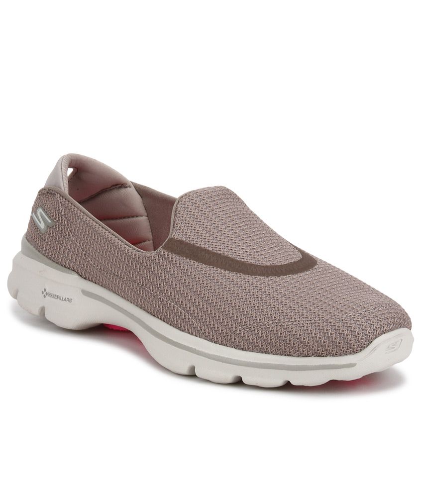 Skechers GO WALK 3 Beige Sneaker Price in India- Buy Skechers GO WALK 3 ...