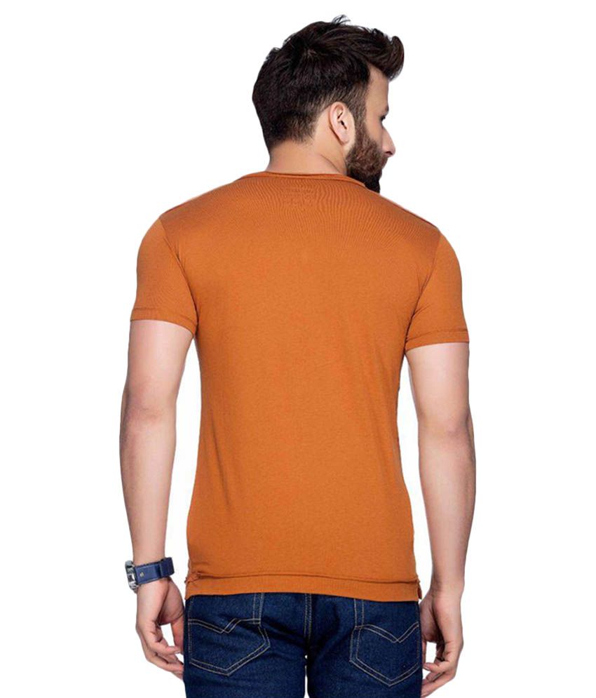 Tinted Orange Henley TShirt Buy Tinted Orange Henley TShirt Online