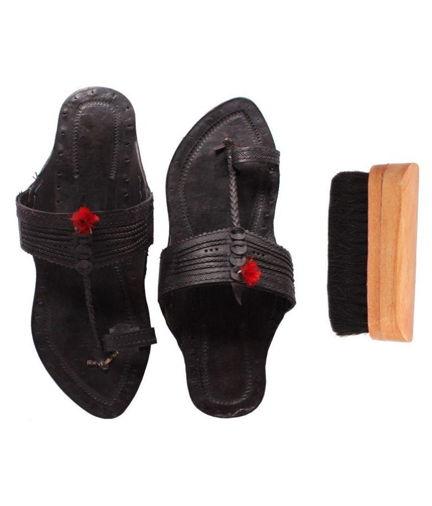 Sushito Black Kolhapuri Chappal With Shoe Brush Buy Sushito Black Kolhapuri Chappal With Shoe Brush Online At Best Prices In India On Snapdeal We are manufacturer as well seller of authentic kolhapuri ladies and gents. sushito black kolhapuri chappal with shoe brush