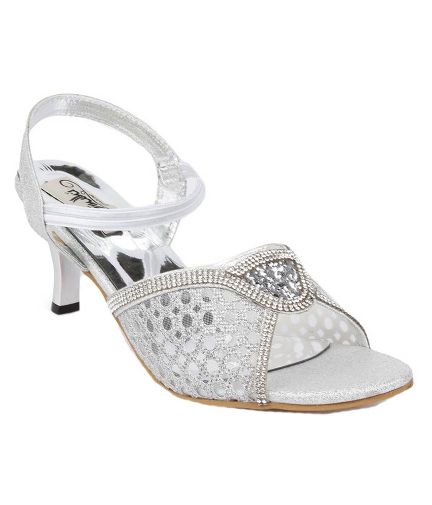 Sindhi Footwear Silver Stiletto Heels Price in India- Buy Sindhi ...