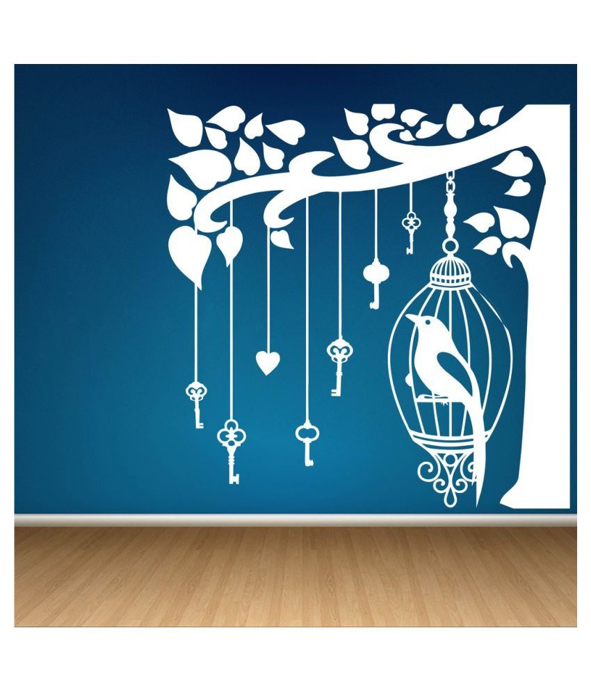     			Decor Villa Bird In The Cage PVC Wall Stickers