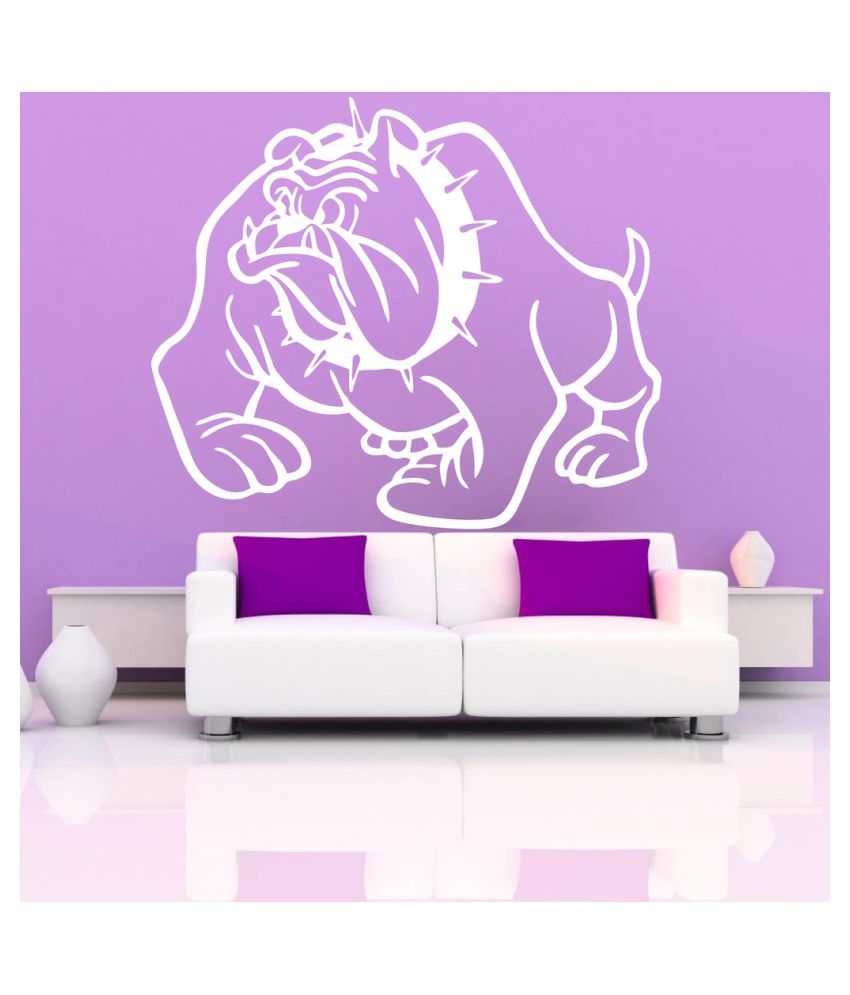     			Decor Villa Bull Dog PVC Wall Stickers