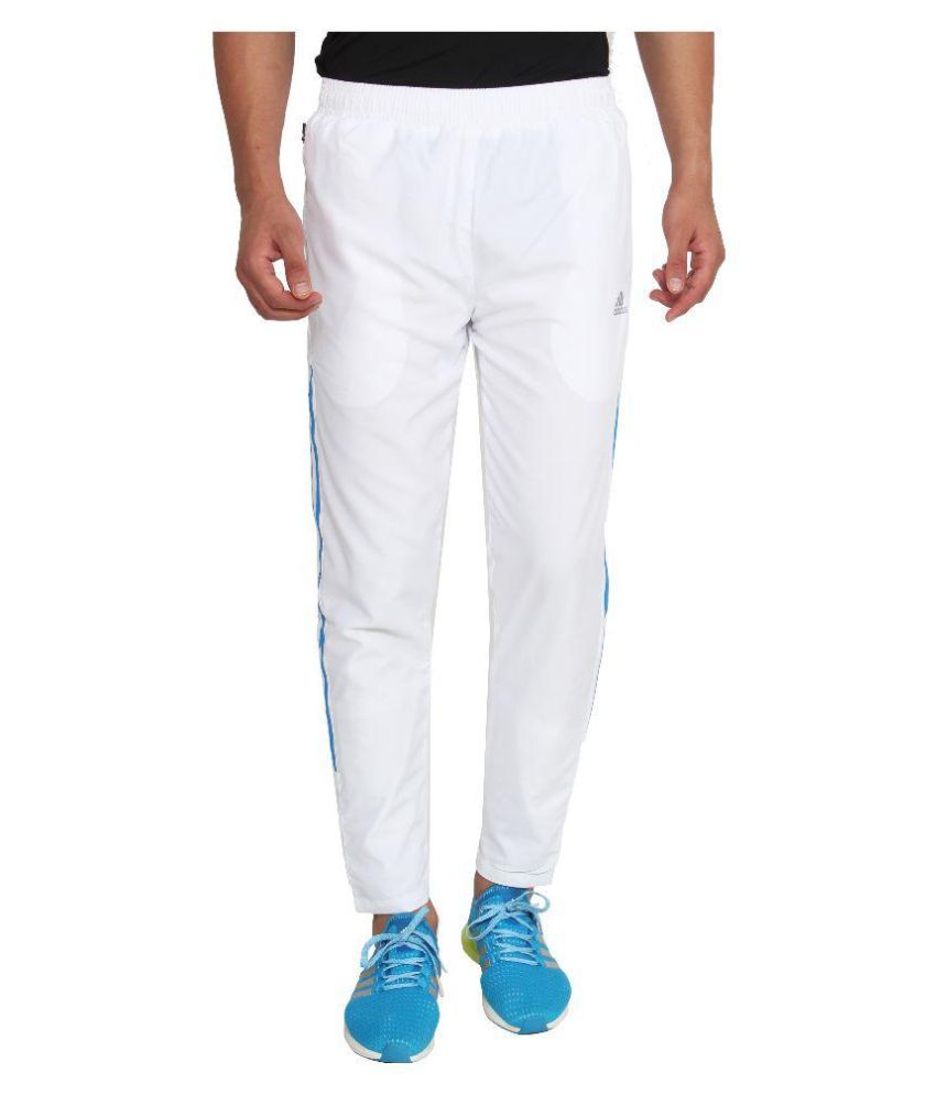 white adidas trackpants