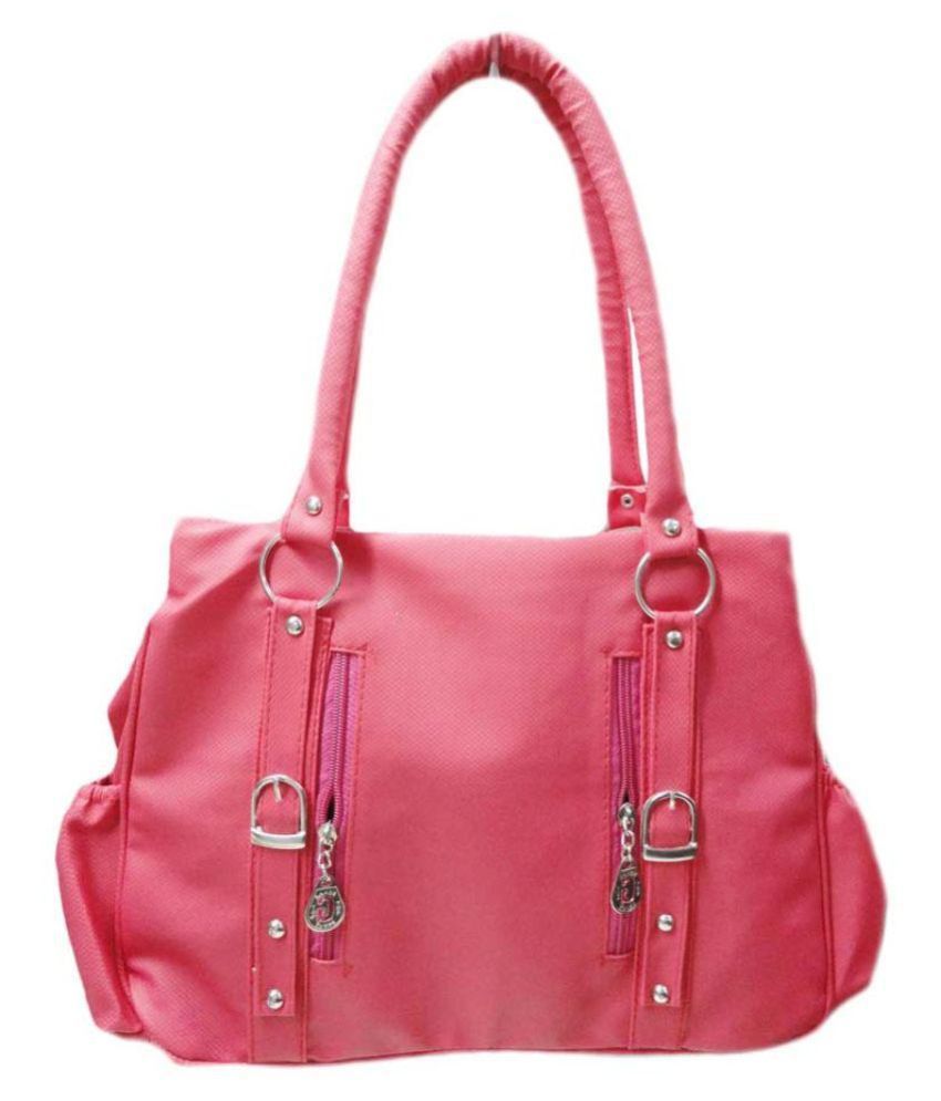 AI Pink Faux Leather Shoulder Bag Buy AI Pink Faux Leather Shoulder