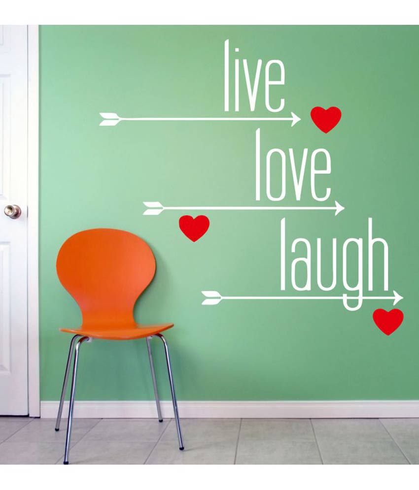     			Decor Villa Live Love Laugh PVC Wall Stickers