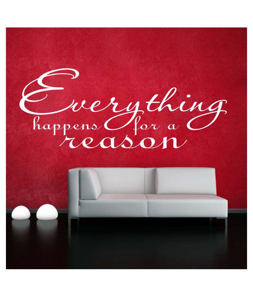     			Decor Villa Everything Happens For PVC Wall Stickers
