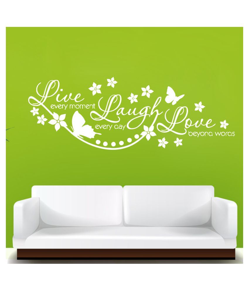     			Decor Villa Live every moment PVC Wall Stickers