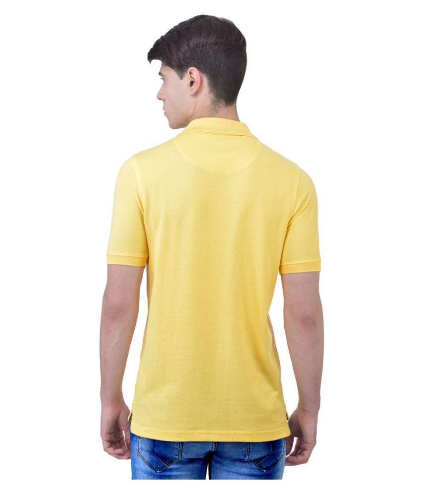 Lemen Yellow Regular Fit Polo T Shirt - Buy Lemen Yellow Regular Fit ...
