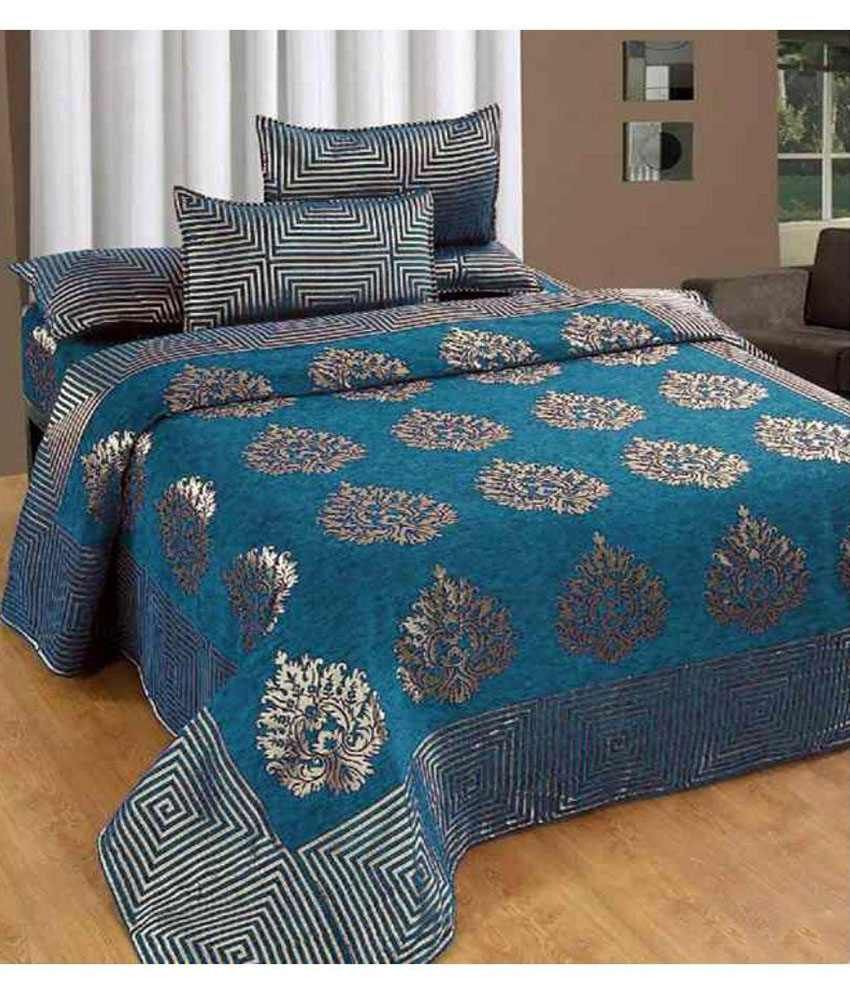 Swastik Double Chenille Ethnic Bedcover Buy Swastik Double Chenille