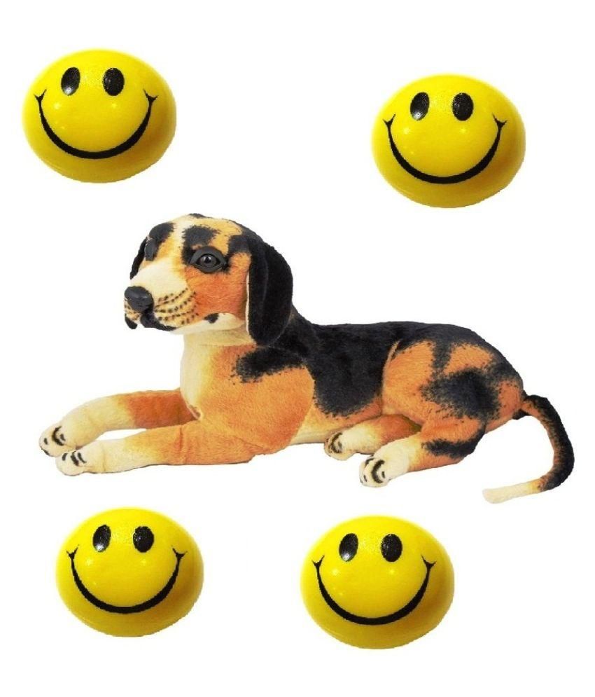 smiley face dog ball