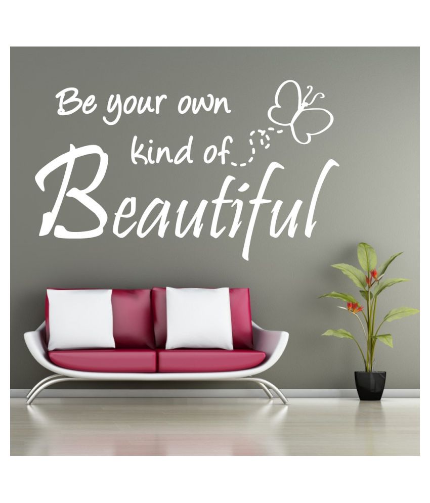     			Decor Villa Be your own kind PVC Wall Stickers