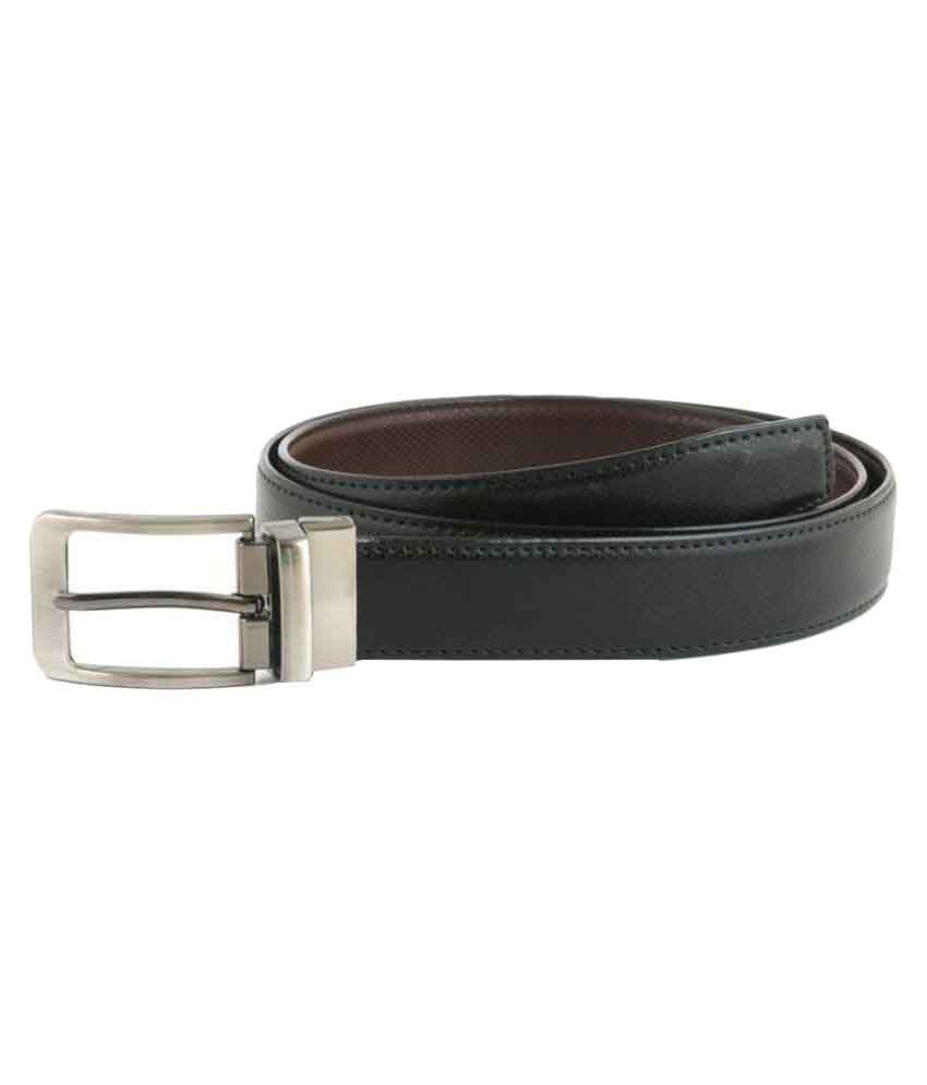 The Maxim Black Leather Casual Belts: Buy Online at Low Price in India ...