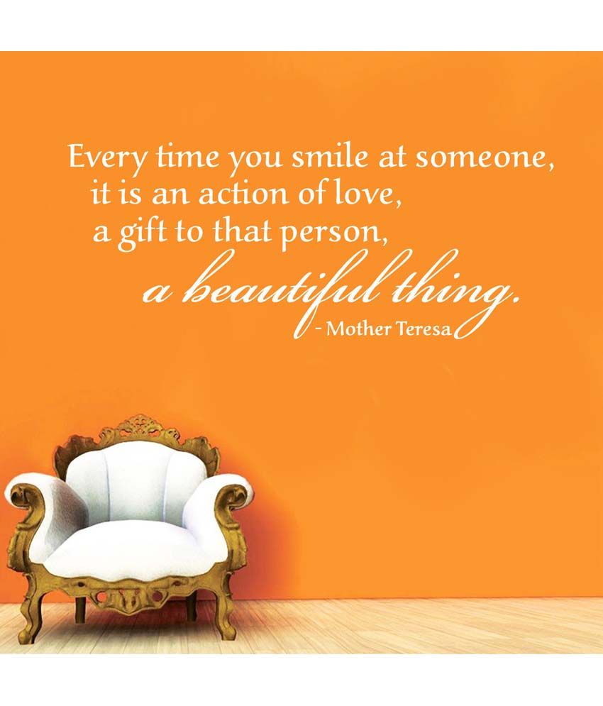     			Decor Villa Every time you Smile PVC Wall Stickers