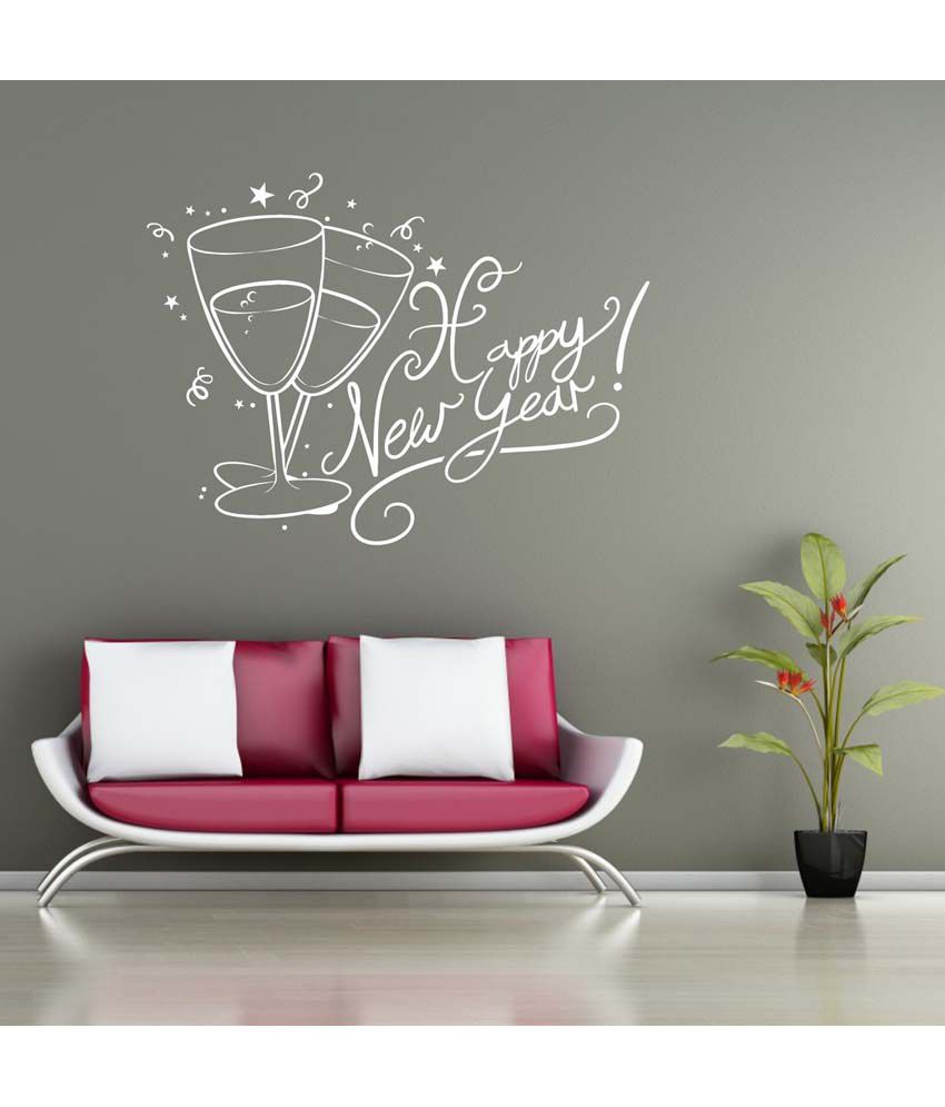     			Decor Villa Happy New Year PVC Wall Stickers