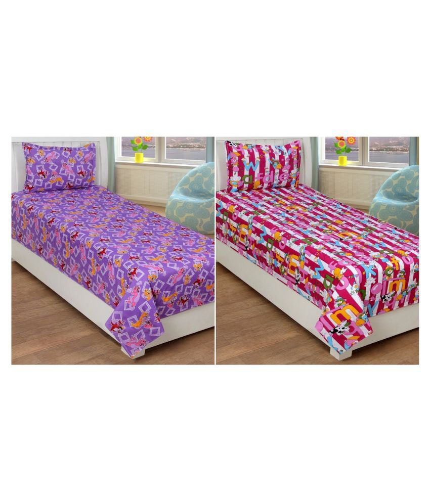     			BSB Trendz Chhota Bheem Multi Printed Single 2 Bedsheet 2 Pillow Covers