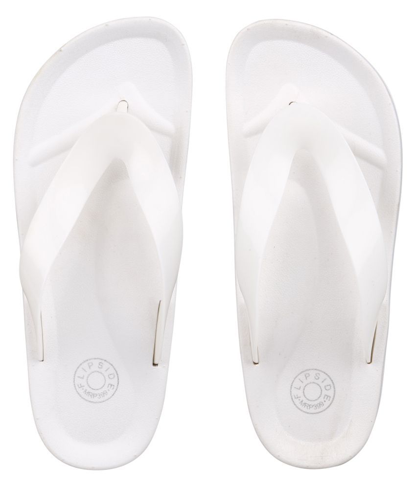 Flipside Womens Jessica White Slippers Price in India- Buy Flipside ...