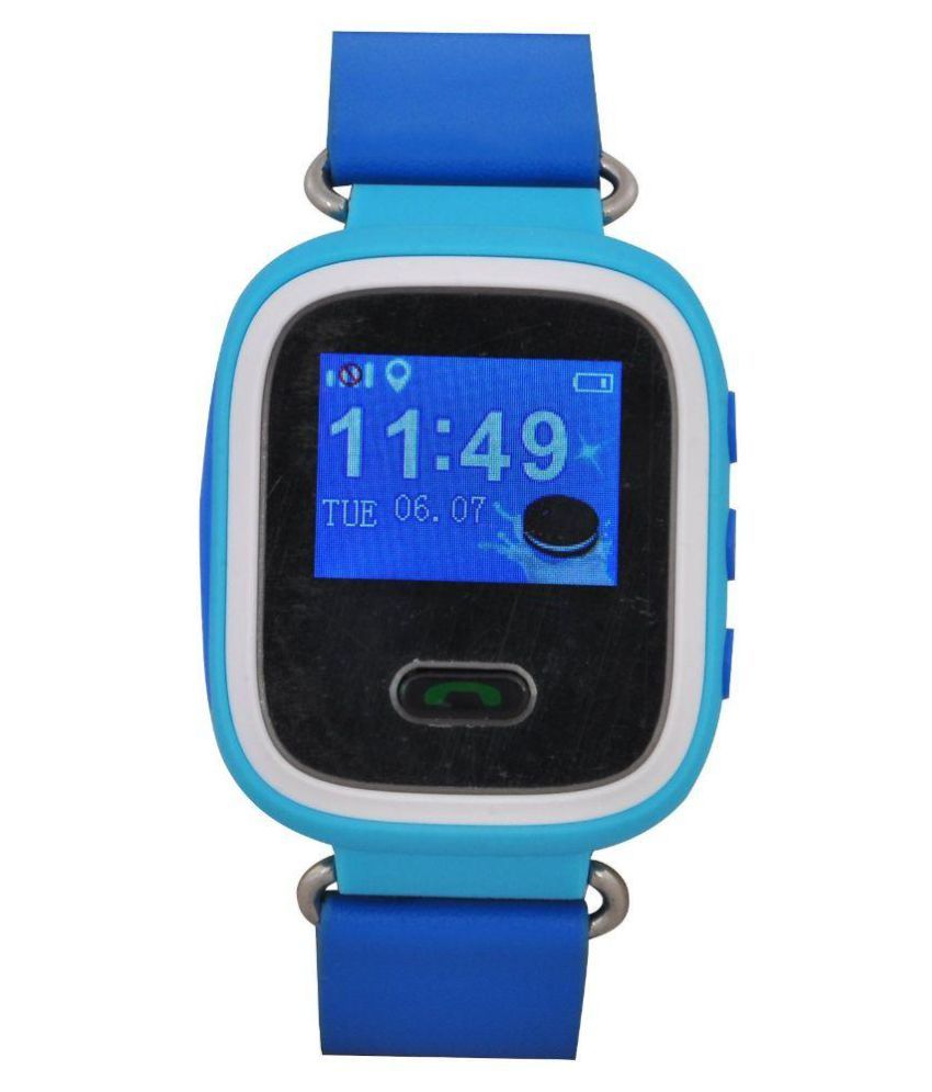 navy blue digital watch