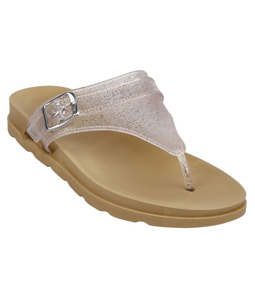 Flipside Womens Scarlett Gold Slippers Price in India- Buy Flipside Womens Scarlett Gold 